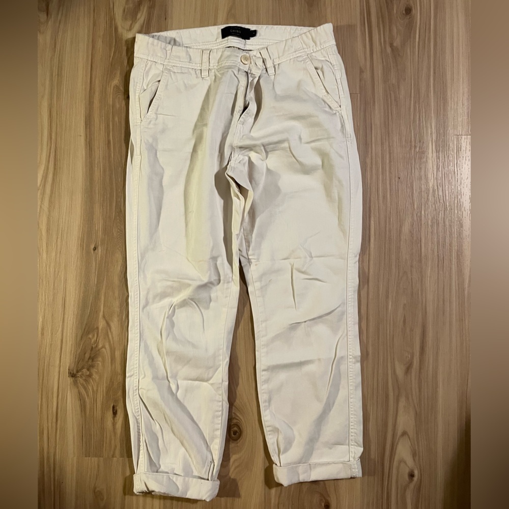J.CREW| White boyfriend chino pant